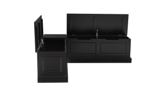 Troy Black Backless Nook Seating