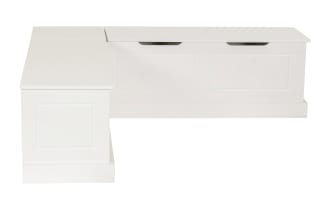Troy White Backless Nook Seating