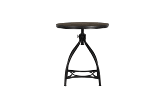 Hadley Gray Round Adjustable Bar Height Dining Table