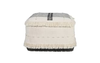 Everly White Pouf