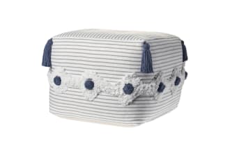 Kingsley Gray Pouf