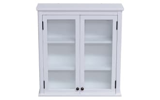 Yukon White Solid Wood Bathroom Wall Cabinet