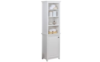 Yukon 65'' White Solid Wood Freestanding Bathroom Cabinet