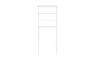 Norman 65'' White Solid Wood Over the Toilet Bathroom Space Saver Shelves