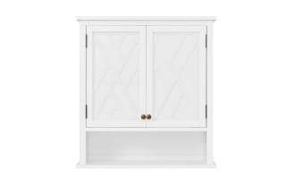 Thatcher White Solid Wood Bathroom Wall Cabinet