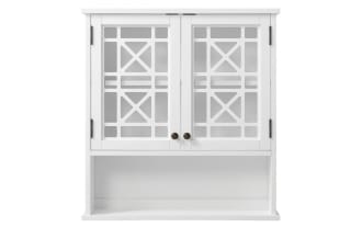 Austin White Solid Wood Bathroom Wall Cabinet