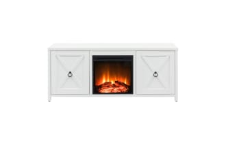 Ariyah 58'' White Electric Fireplace & TV Stand