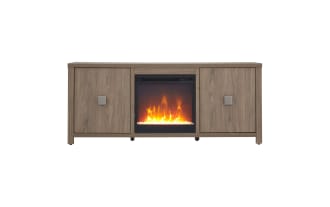 Caseyn 58'' Ash Gray Electric Fireplace & TV Stand