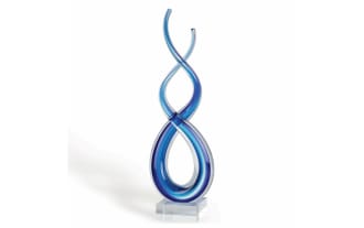 14'' Calypso Blue Murano Glass Sculpture