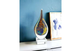 13'' Thea Murano Blue Glass Sculpture