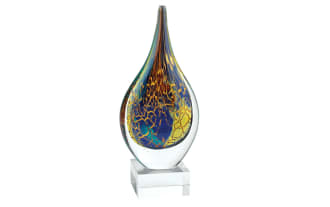 13'' Thea Murano Blue Glass Sculpture