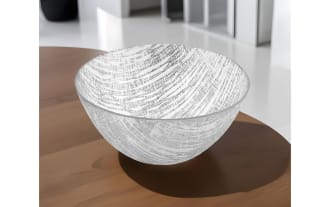 11'' Drammen Handcrafted Clear Glass Bowl