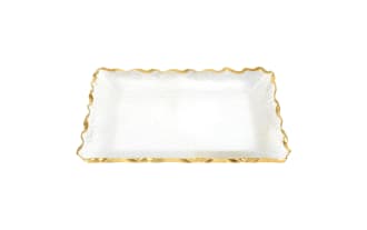 14'' Adelaide Gold Bubble Glass Tray