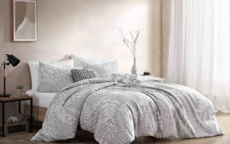 Kirby Queen Gray 6 Piece Duvet Set