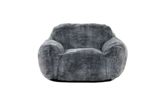 Elena 47'' Gray Bean Bag Chair