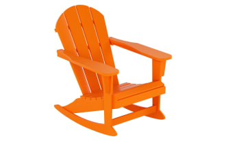 Paloma Orange Outdoor Adirondack Rocking Chair