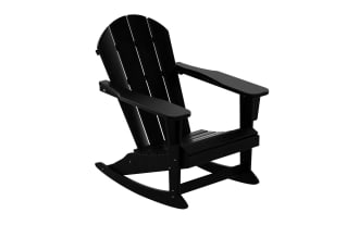 Paloma Black Outdoor Adirondack Rocking Chair