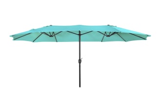 Delany Turquoise 9' Twin Outdoor Umbrella