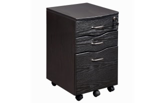 Ayan Black 2 Drawer File Cabinet