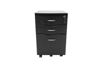 Ayan Black 2 Drawer File Cabinet