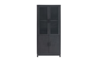 Joelle 67.6'' Charcoal 3 Shelf Bookcase