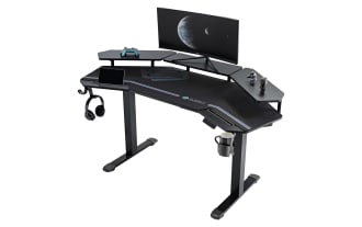 Aries 63'' Black Adjustable Gaming Desk