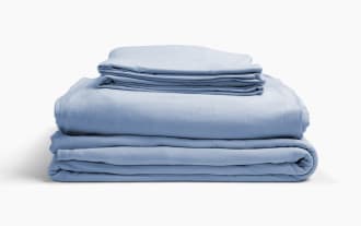 Relaxed Jersey Full Blue 4 Piece Sheet Set