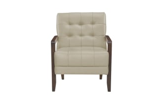 Tenley Beige Faux Leather Accent Chair