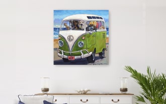Pawsenger Express Canvas Wall Art