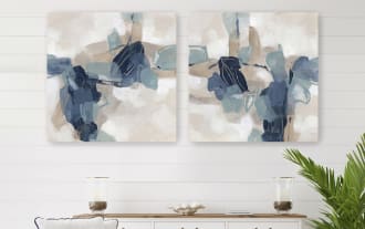 Shifting Blues 30'' x 30'' Canvas Wall Art