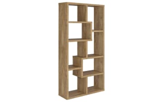 Austen 71'' Light Brown 6 Shelf Bookcase