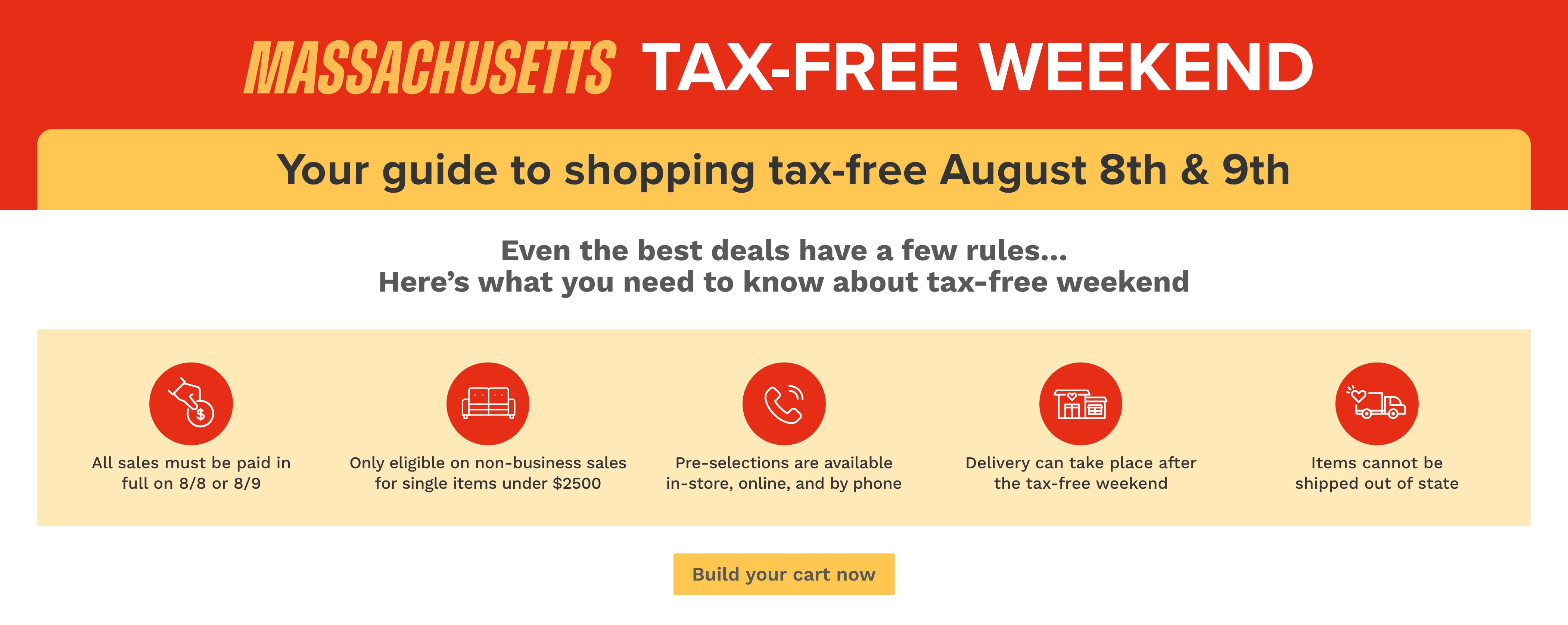Massachusetts Tax-Free Weekend: Your guide to shopping tax-free August 8th & 9th