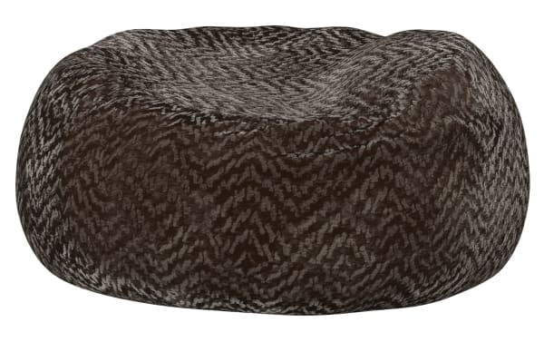 Contemporary Sploosh Chocolate Accent Chair with plush faux fur polyester fabric in rich brown, soft foam-filled for cozy seating and relaxation.