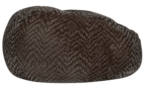 Contemporary Sploosh Chocolate Accent Chair in brown with plush faux fur and soft foam filling, featuring textured fabric polyester upholstery.