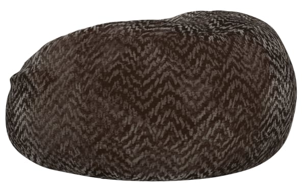Contemporary Sploosh Chocolate Accent Chair with plush chocolate faux fur and soft polyester fabric upholstery, designed for cozy relaxation.