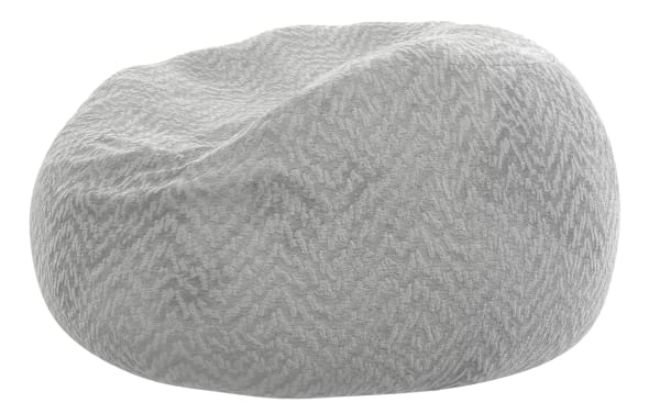Sploosh Gray Accent Chair in contemporary style, featuring plush gray faux fur and soft polyester fabric upholstery with a cushioned, relaxed shape.