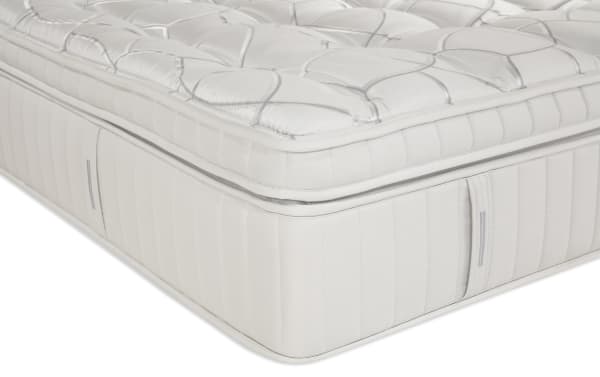 Obsession 16.5'' Twin XL Ultra Plush Mattress with white quilted top, plush cushioning, and stitched side handles for easy maneuvering.