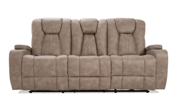Viking Stone 83'' Manual Reclining Sofa with USB Port
