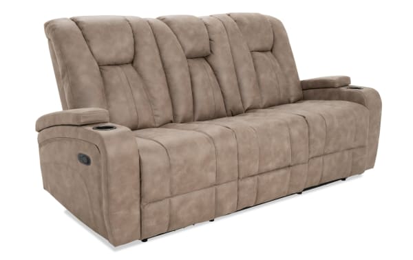 Viking Stone 83'' Manual Reclining Sofa with USB Port
