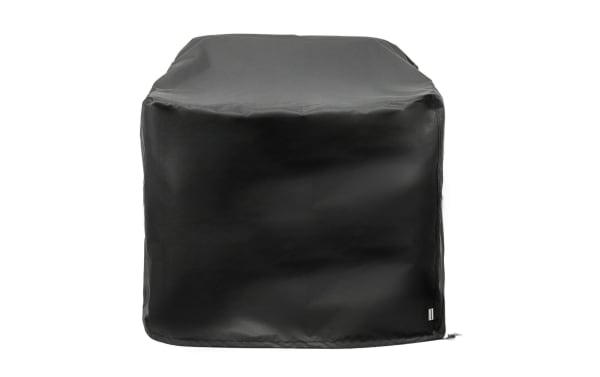 Melrose Gray Outdoor Chair Cover in gray polyester and acrylic fabric, water, UV, weather, mold, and mildew resistant protective cover.