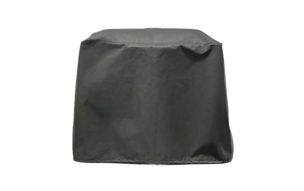 Gray Melrose outdoor chair cover made of durable polyester and acrylic fabric, water, UV, weather, fade, mold, and mildew resistant.