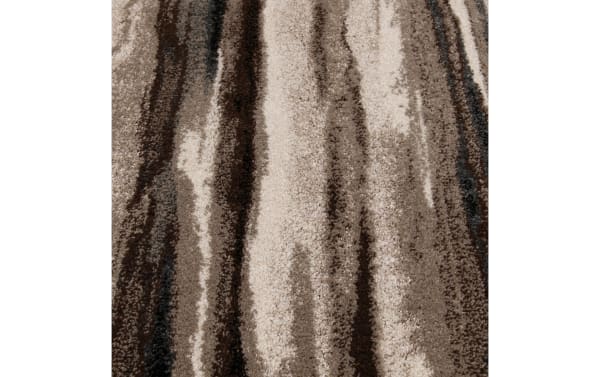 Mocha Tones 8' x 10' brown striped rug in transitional style with heat set polypropylene fabric, featuring blended mocha and beige vertical stripes.