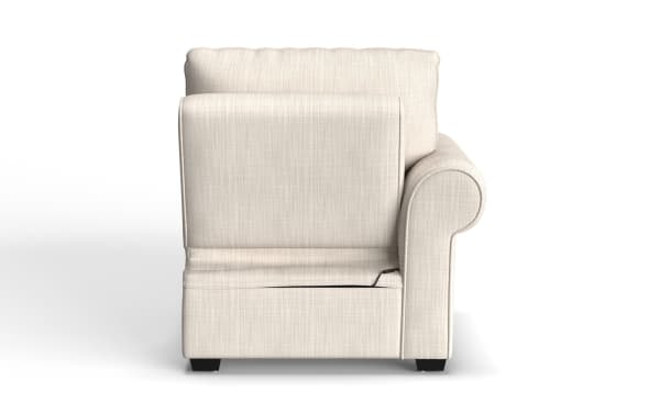 Playlist Max Beige Left Arm Facing Storage Chaise in traditional style, beige polyester fabric with hidden storage and USB/USB-C ports.
