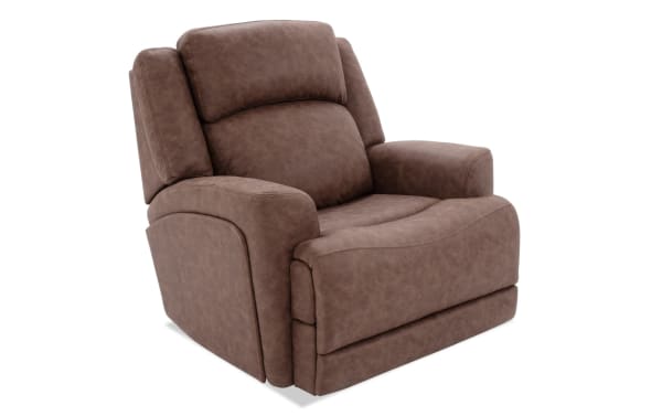 Zeus Brown Massaging Power Lift Recliner with Power Headrest, traditional brown polyester fabric upholstery, wide seat, high back, designed for larger users with heat, massage, and lumbar support features.