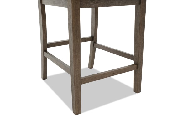 Wooden chair legs with a natural brown finish, featuring sturdy square legs and horizontal support bars for enhanced stability.