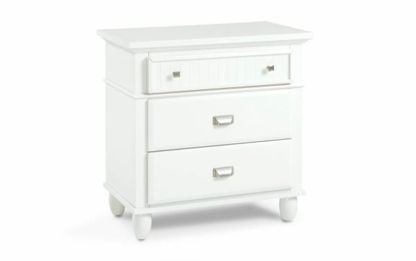 Spencer White 3 Drawer Nightstand