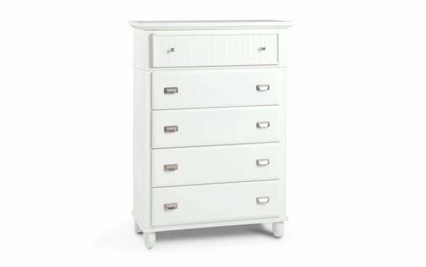 Spencer White 5 Drawer Lift-Top Chest