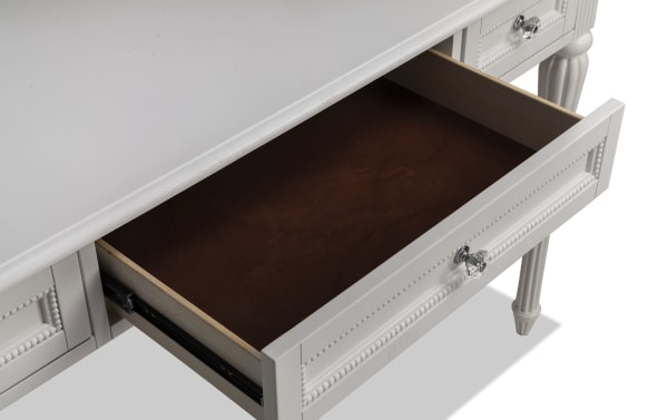Madelyn White 3 Drawer Desk