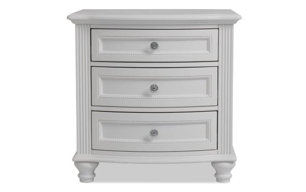 Madelyn White 3 Drawer Nightstand