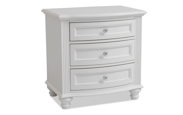 Madelyn White 3 Drawer Nightstand